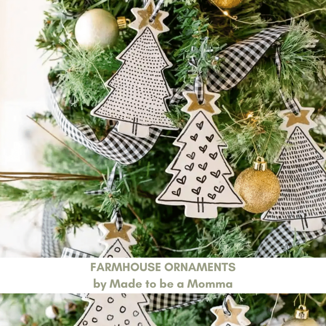 farmhouse christmas tree ornaments